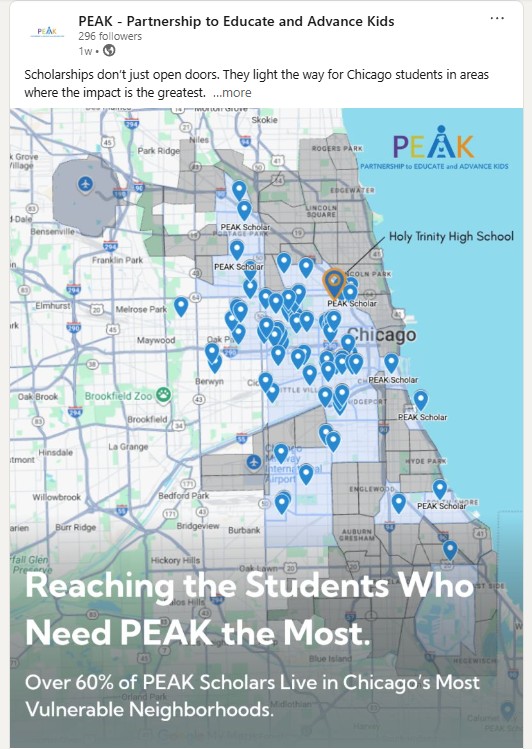 PEAK Chicago map 2025